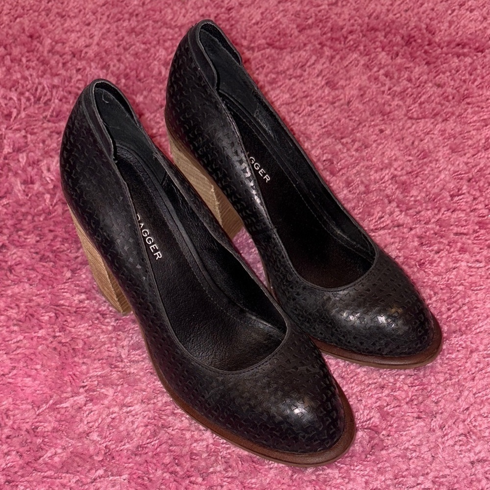 Kelsi Dagger Brooklyn Laser Cut Stacked Pumps